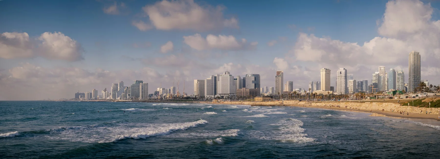Tel Aviv coastline in Israel